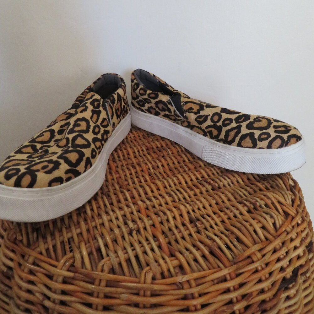 Sam Edelman | Womens Size 10.5 | Lacey Leopard Print Platform Slip On Sneakers